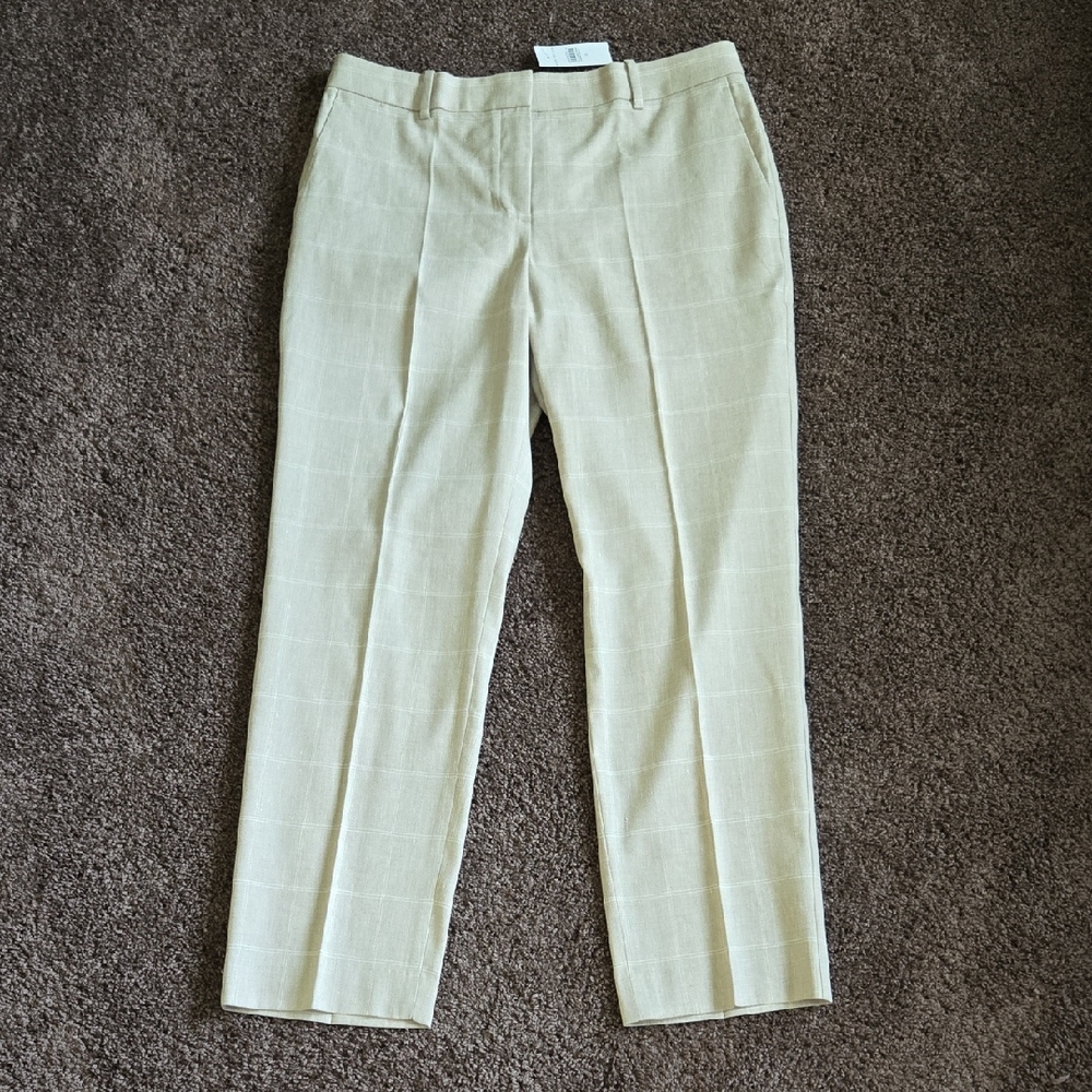 Ann Taylor Cream Ankle Pants